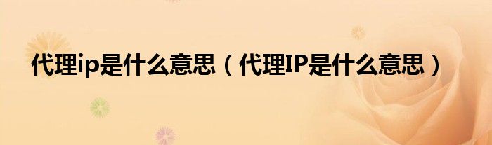 什么是代理ip？代理ip有哪些類型？代理ip在使用中存在哪些問題？