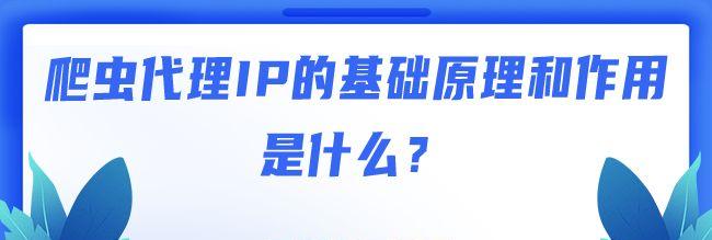 爬蟲代理ip是干什么的？爬蟲代理ip的作用分析